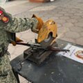 Armamento de alto poder entregado a través del Desarme Voluntario siendo destruido por elementos de la SEDENA