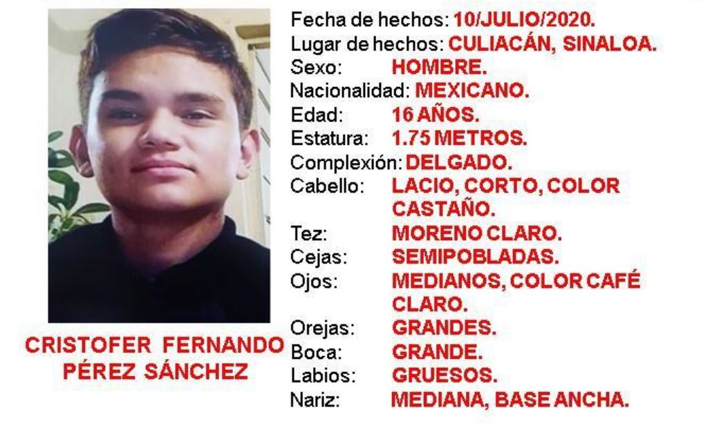 Christopher desaparecido Culiacán