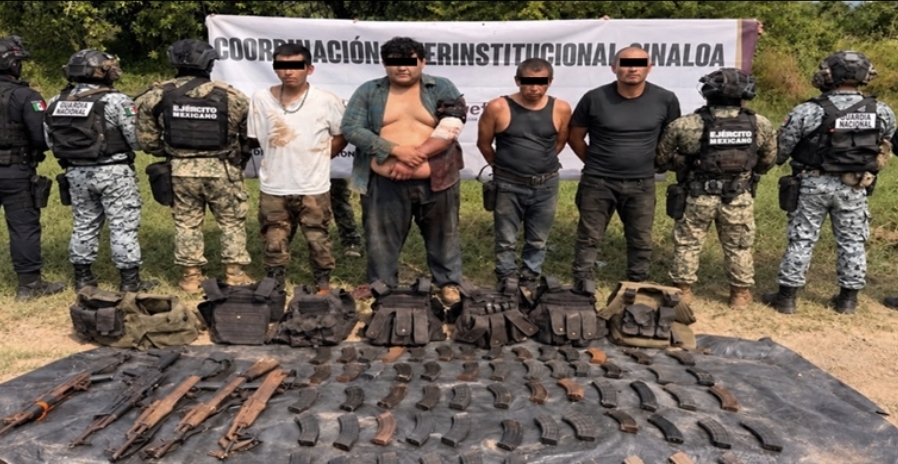Detienen a cinco gatilleros y desmantelan campamento en la sierra de Concordia