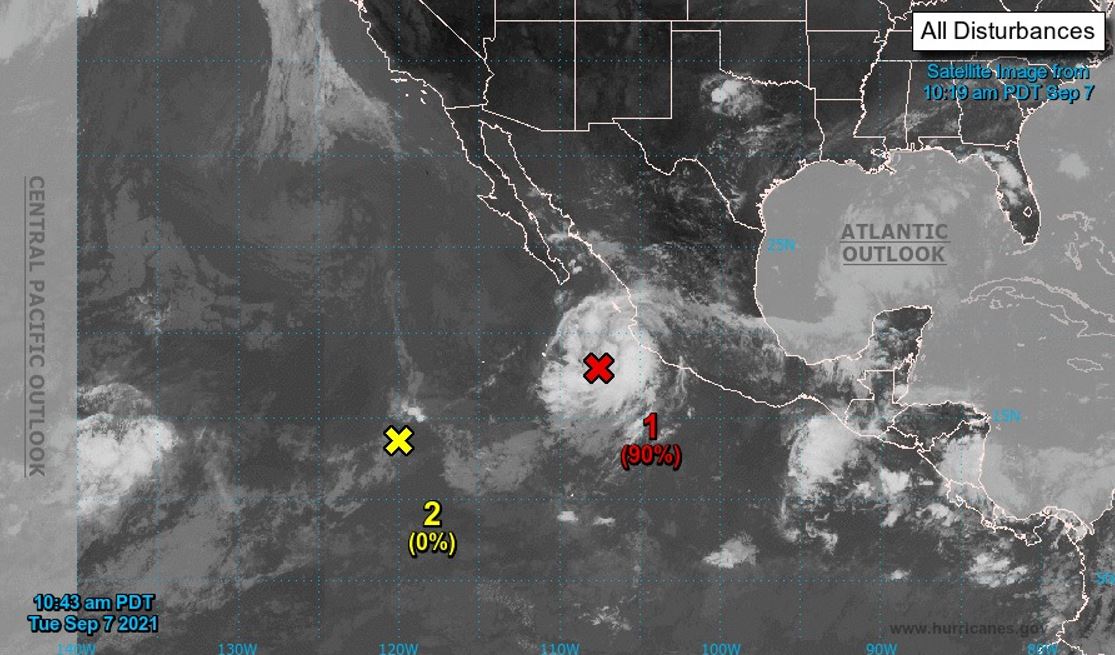 depresión tropical pacíficos