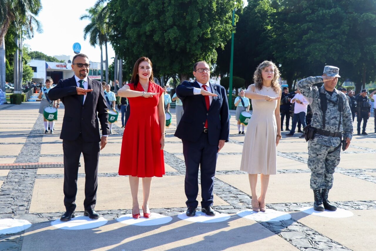 Conmemoran el 216 aniversario del Grito de Independencia con acto cívico en Culiacán
