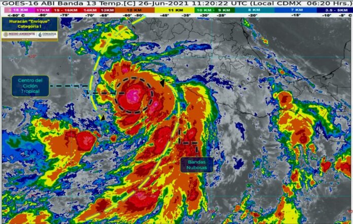 Huracán Enrique mañana será categoría 2, advierten ...