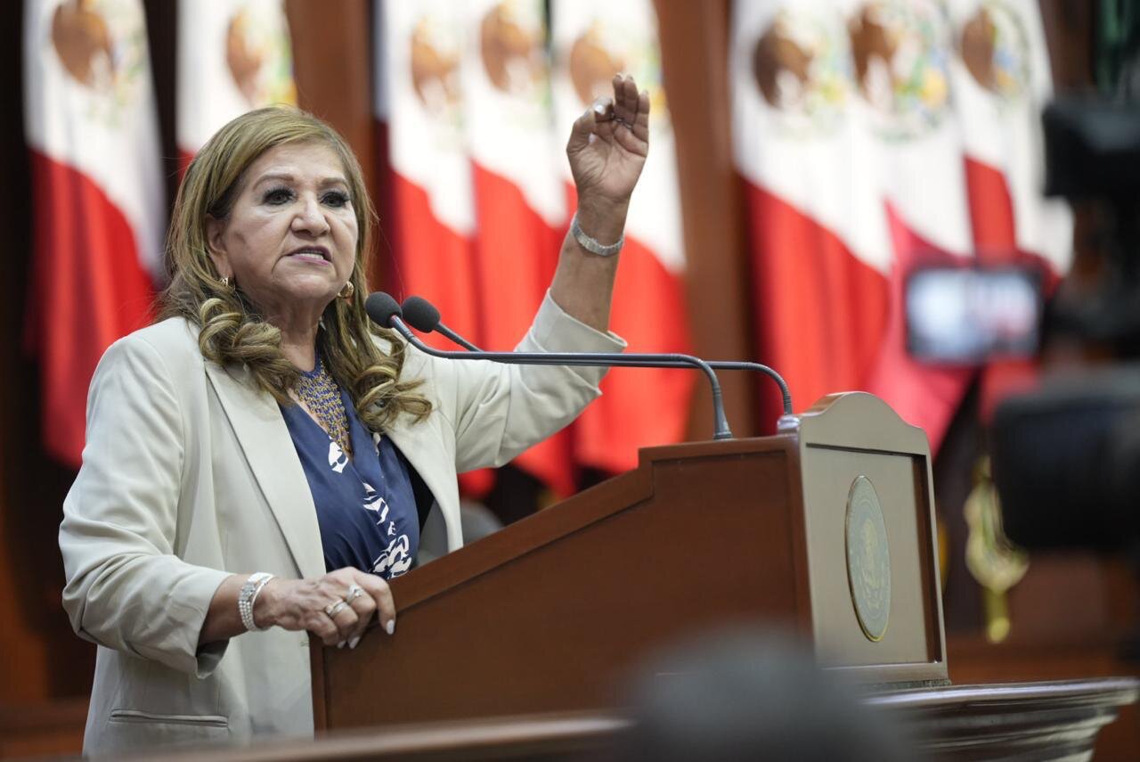 Pleno del Congreso del Estado de Sinaloa durante la Sesión Ordinaria del 9 de abril de 2026, diputada Tere Guerra Pleno del Congreso del Estado de Sinaloa durante la Sesión Ordinaria del 9 de abril de 2026, diputada Tere Guerra