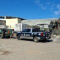 Vista del perímetro militar y policial en las inmediaciones del Mercado de Abastos de Culiacán, donde fueron localizados los cuerpos.