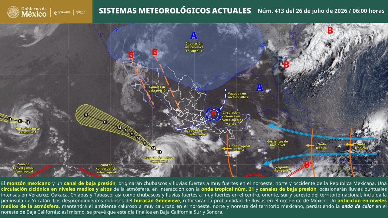 Fuertes lluvias en Sinaloa y Mar de Fondo SMN Fuertes lluvias en Sinaloa y Mar de Fondo SMN