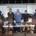 4 armas de fuego, cientos de cartuchos y un vehículo robado
