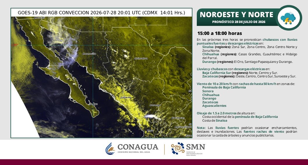 Lluvias en Sinaloa hoy martes Lluvias en Sinaloa hoy martes