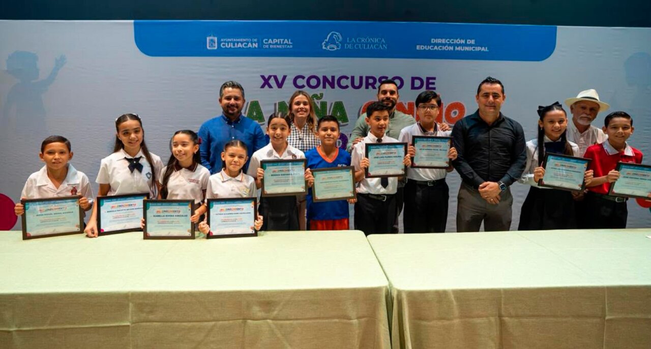 Premian a las niñas y niños cronistas de Culiacán en el marco de su 495 aniversario