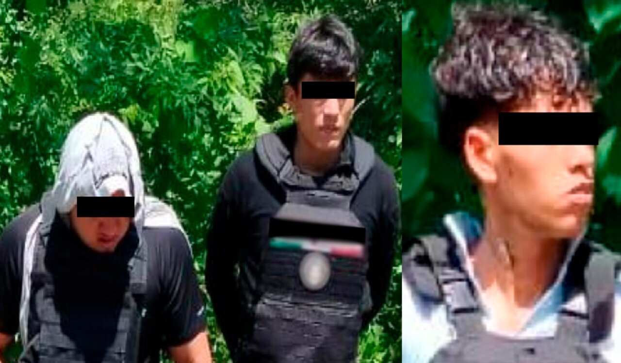 tres detenidos maza armas